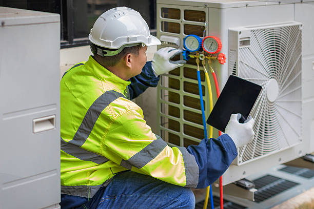 Professional Hvac technician working in Mashpee, MA